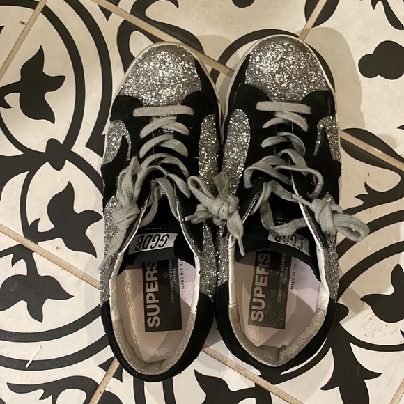 Golden Goose DB distressed glitter sneakers size 37 - Picture 4 of 5